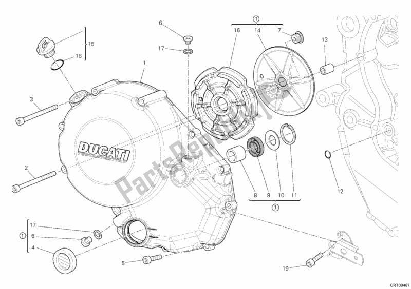 Todas las partes para Tapa Del Embrague de Ducati Multistrada 1200 S Touring 2011